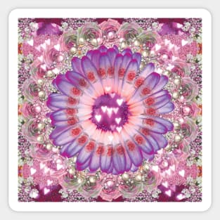 pink love daisy Sticker